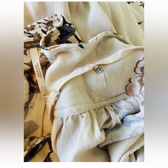 Free People Women's Floral Wild Laurel Maxi Dress Size M Boho Chic-flaw on slip - Picture 8 of 8